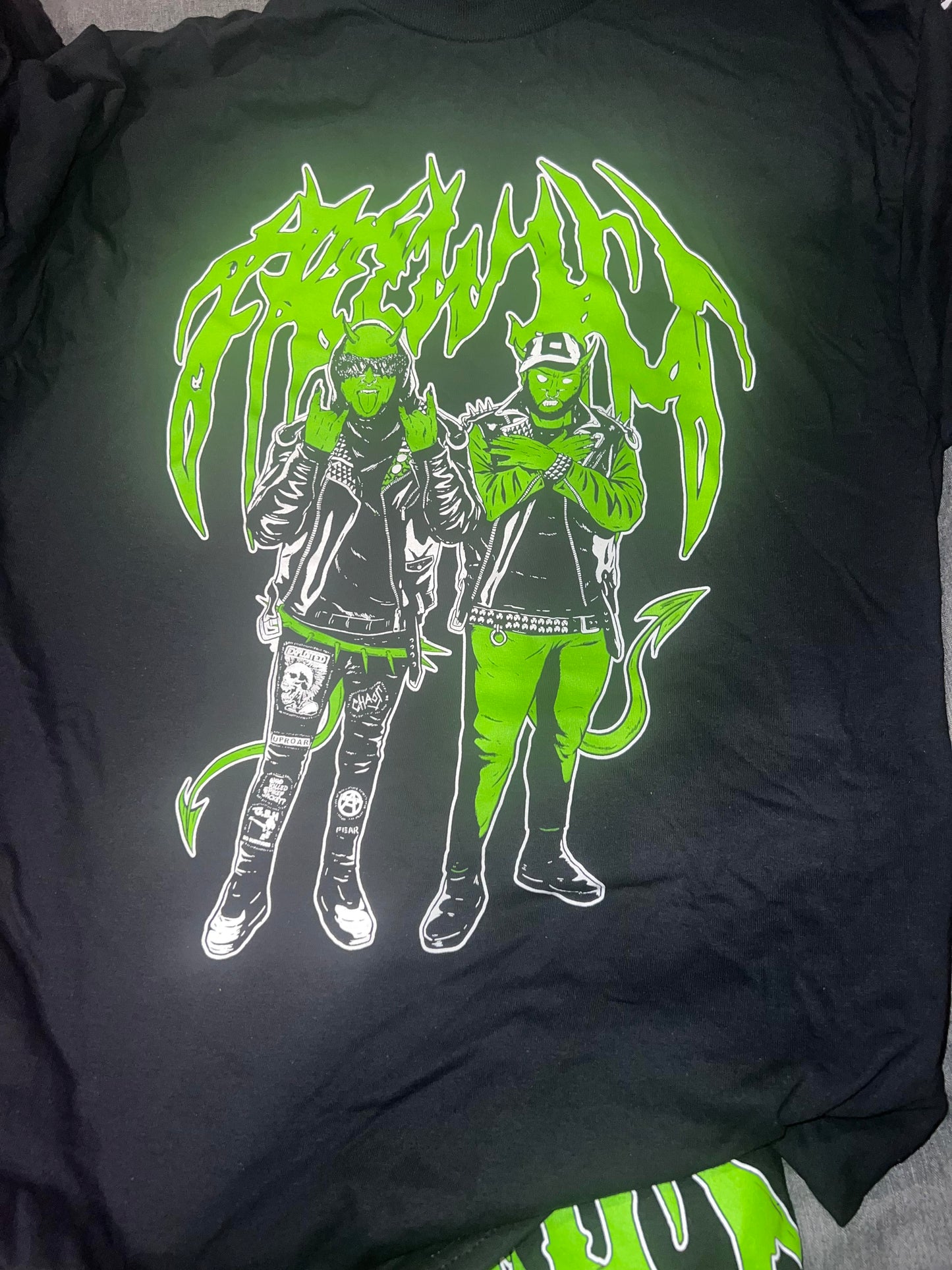 FREEWILL “DEAD ON ARRIVAL” (Green/Black) DOUBLE SIDED T-SHIRT