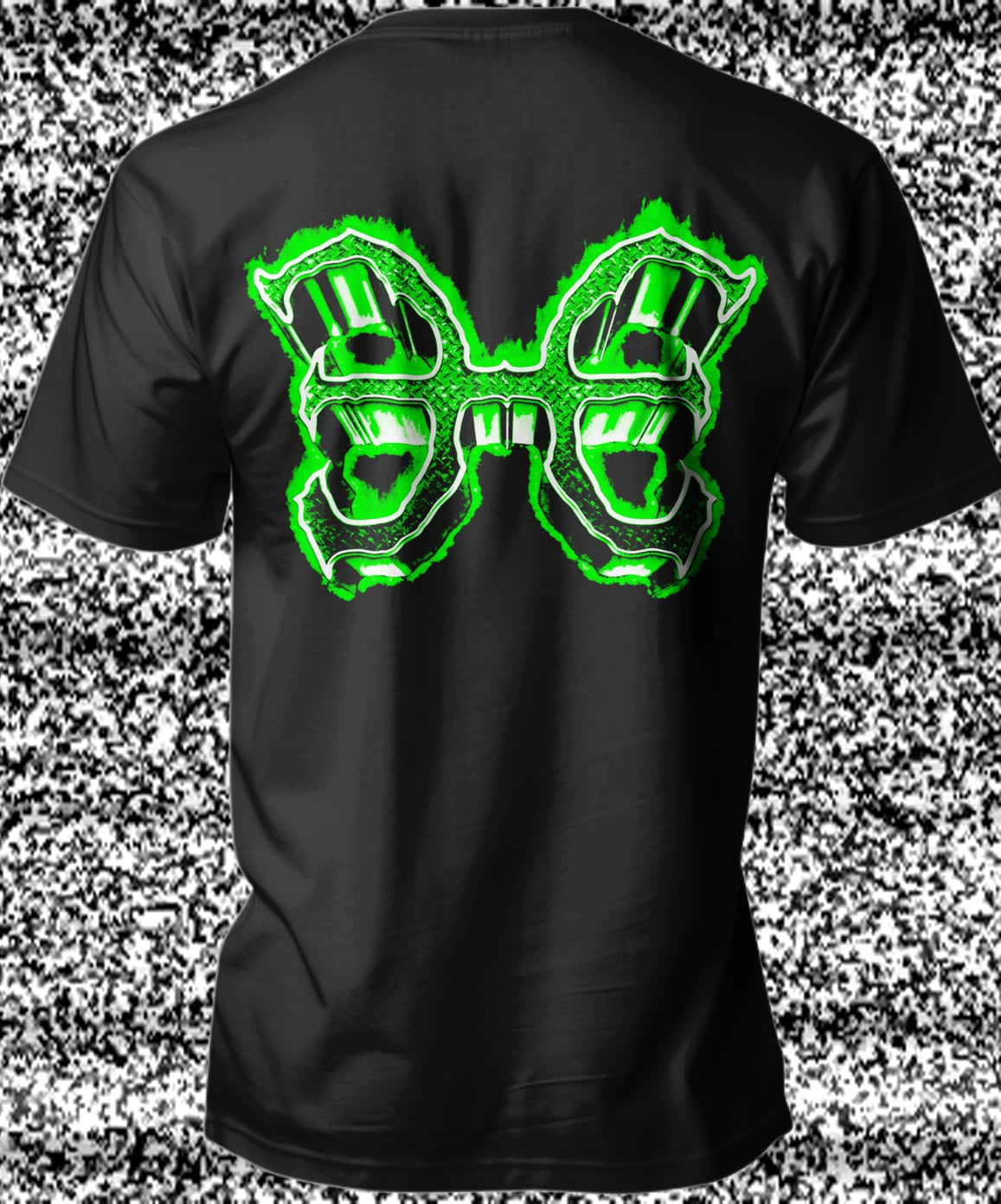 FREEWILL - “BARBED WIRE” T-SHIRT (BLACK/GREEN)