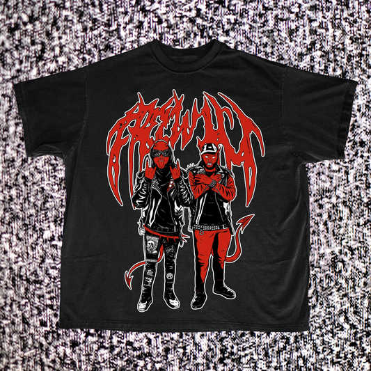 FREEWILL “DEAD ON ARRIVAL” (Red/Blk) DOUBLE SIDED T-SHIRT