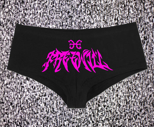 FREEWILL- BOOTY SHORTS (BLK/NEON PINK)