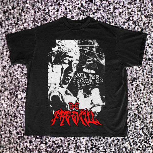 FREEWILL - “JOIN THE CULT” T-SHIRT (BLACK/RED)